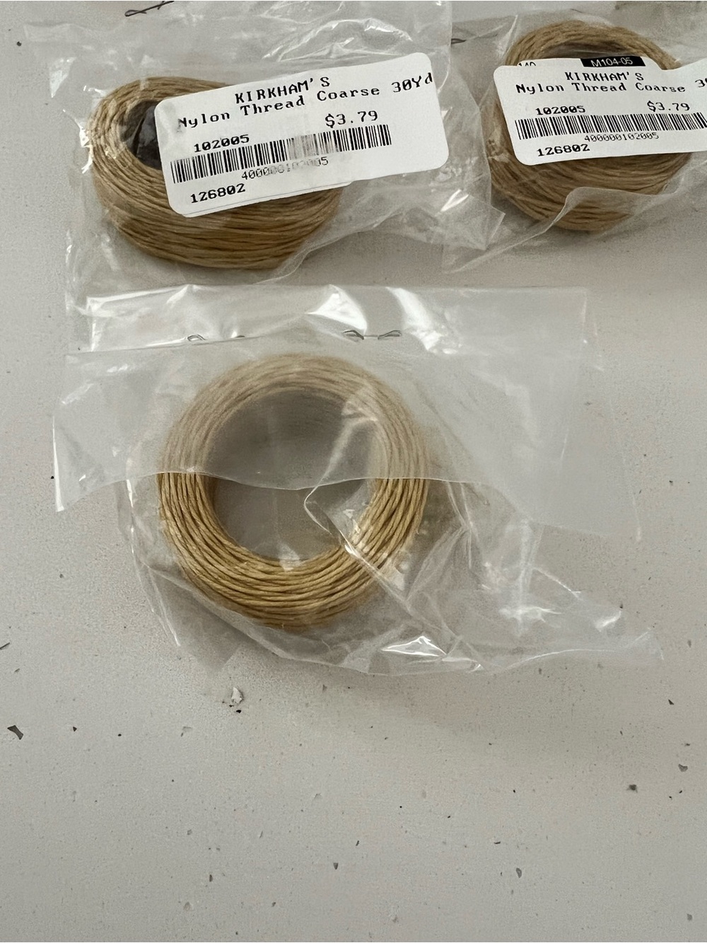 Roy Kirkham | Other | Kirkhams Coarse Nylon Thread 3pack 3 Yard Skeins ...